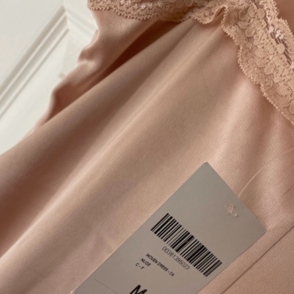 NEW dust rose pink satin dress midi - Picture 6 of 6